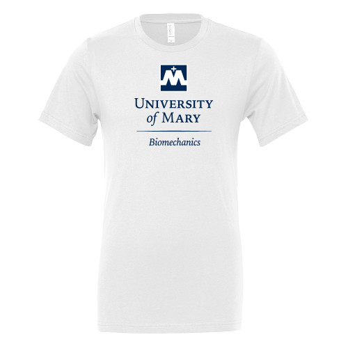  Bella + Canvas White Jersey Cotton T Shirt - University of Mary Biomechanics