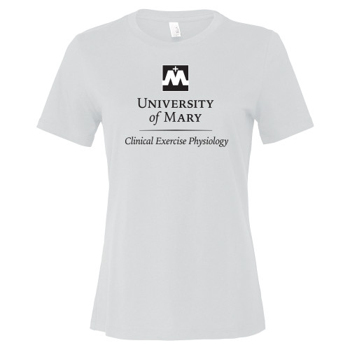  Bella + Canvas Womens White Relaxed Cotton T Shirt - Clinical Exercise Physiology
