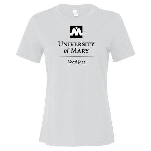  Bella + Canvas Womens White Relaxed Cotton T Shirt - Vocal Jazz