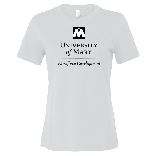  Bella + Canvas Womens White Relaxed Cotton T Shirt - Workforce Development