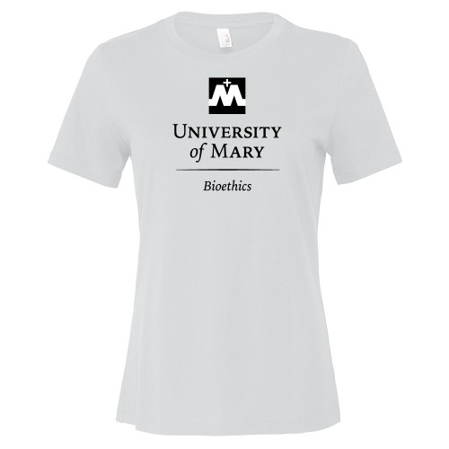 Bella + Canvas Womens White Relaxed Cotton T Shirt - Bioethics