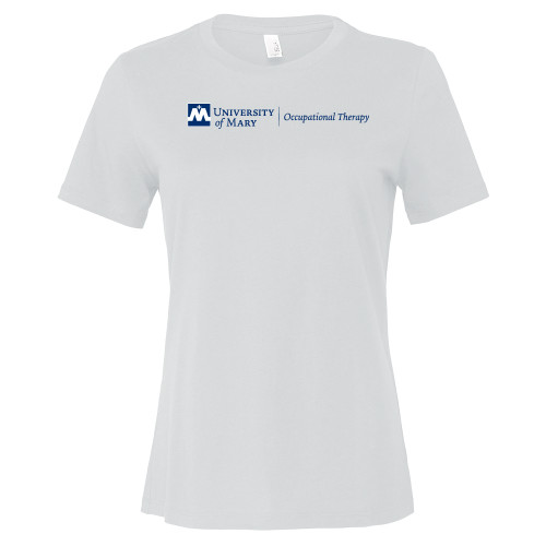  Bella + Canvas Womens White Relaxed Cotton T Shirt - Occupational Therapy Horizontal - University of Mary