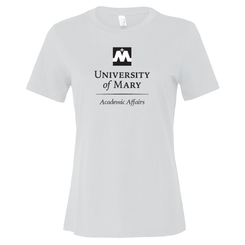  Bella + Canvas Womens White Relaxed Cotton T Shirt - Academic Affairs