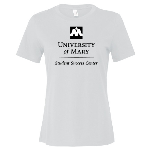  Bella + Canvas Womens White Relaxed Cotton T Shirt - Student Success Center
