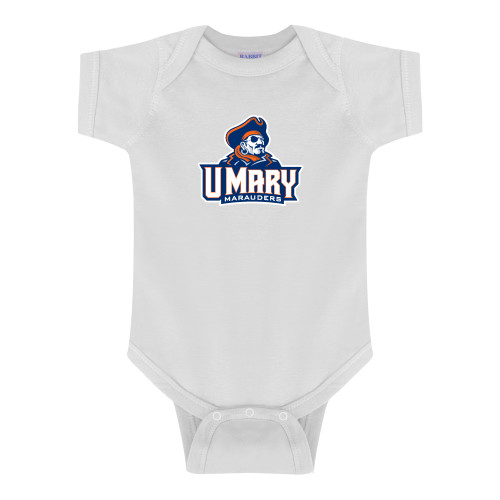  White Infant Onesie - Primary Athletics Mark