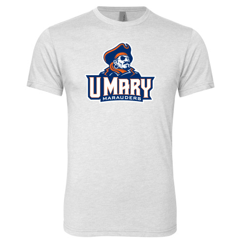  Next Level Heather White Triblend Tee - Primary Athletics Mark