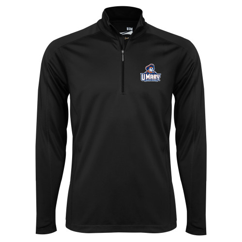  Syntrel Black Interlock 1/4 Zip - Primary Athletics Mark