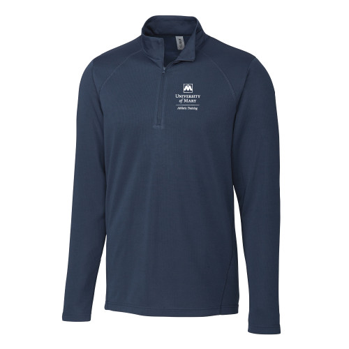  C&B Dark Navy Clique Ice Pique Half Zip - University of Mary Athletic Training