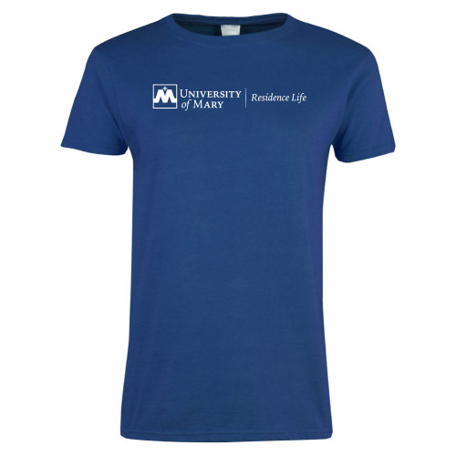  Womens Royal Short Sleeve Tee - UMR Residence Life