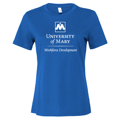  Bella + Canvas Womens Royal Relaxed Cotton T Shirt - Workforce Development