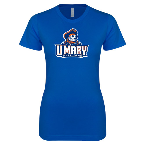 Next Level Womens Royal Boyfriend Tee - Primary Athletics Mark