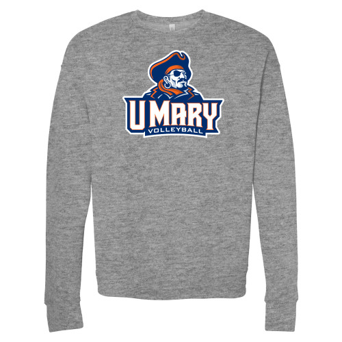  Bella + Canvas Heather Grey Fleece Crew - Volleyball