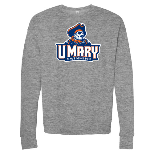  Bella + Canvas Heather Grey Fleece Crew - Swimming