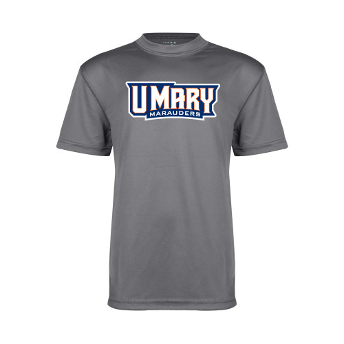  Youth Performance Grey Concrete Tee - U Mary Marauders