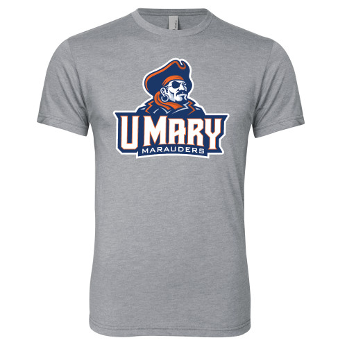  Next Level Heather Grey Triblend Tee - Primary Athletics Mark