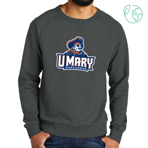  Allmade Dark Grey Organic French Terry Crewneck Sweatshirt - Primary Athletics Mark