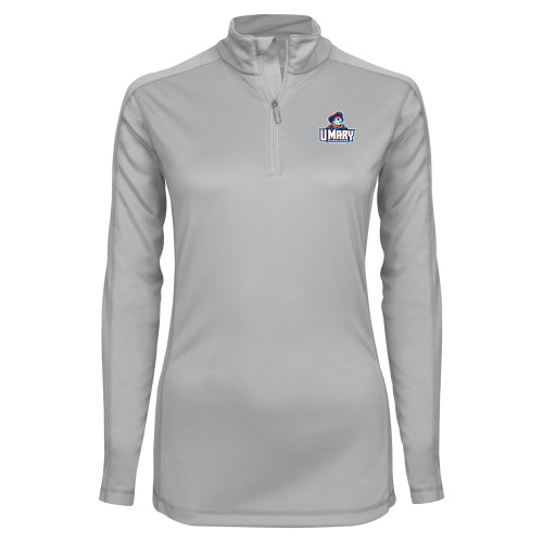  Syntrel Womens Platinum Interlock 1/4 Zip - Primary Athletics Mark
