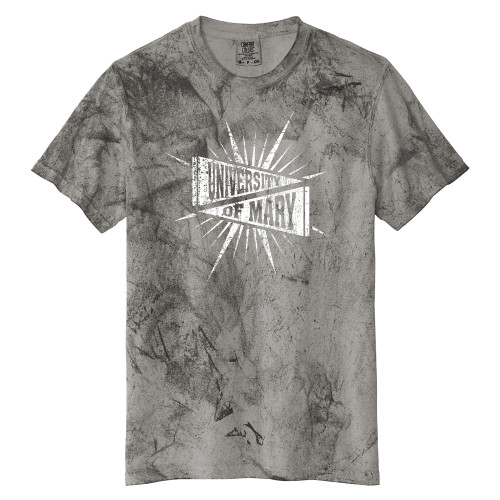  Comfort Colors Charcoal Heavyweight Color Blast Tee - Uni of Mary Distressed Pennant