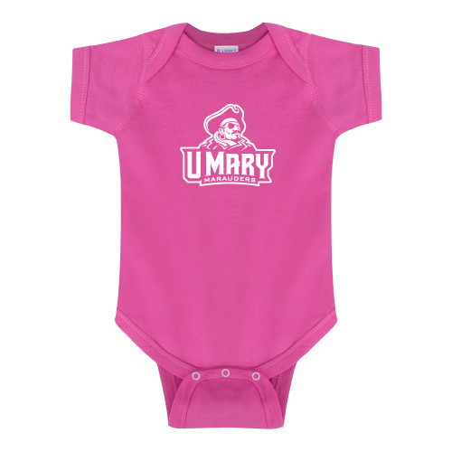  Fuchsia Infant Onesie - Primary Athletics Mark