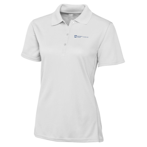  C&B Womens White Clique Ice Pique Polo - UMR Residence Life