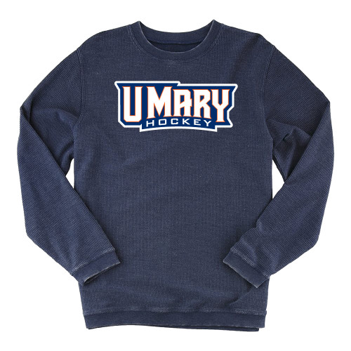  Boxercraft Womens Navy Corded Crew - Hockey Wordmark