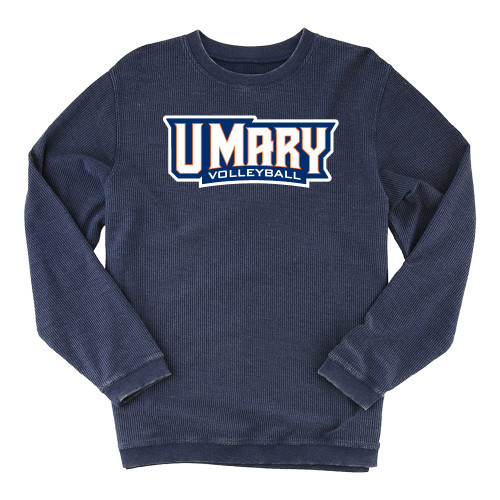  Boxercraft Womens Navy Corded Crew - Volleyball Wordmark