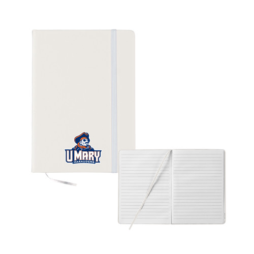  5x7 White Hard Cover Journal - Primary Athletics Mark