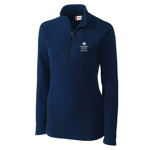  C&B Womens Navy Clique Summit Performance Fleece Half Zip - Physical Therapy