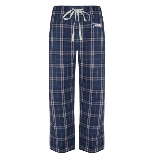  Navy/White Flannel Pajama Pant - U Mary