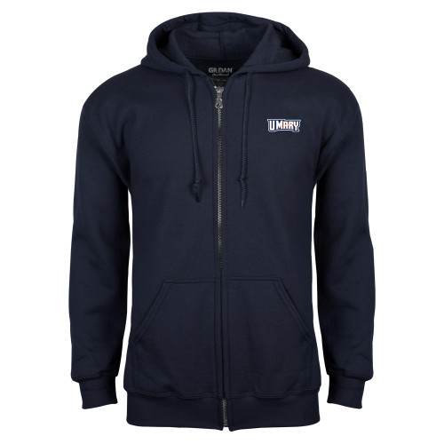  Navy Fleece Full Zip Hoodie - U Mary