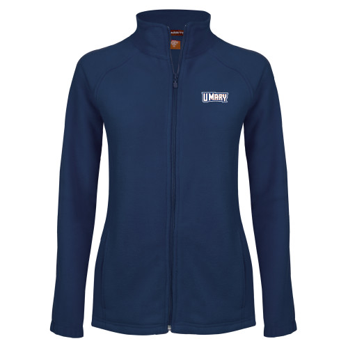  Womens Navy Fleece Full Zip Jacket - U Mary