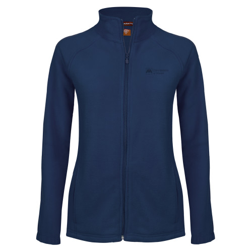  Womens Navy Fleece Full Zip Jacket - University Mark