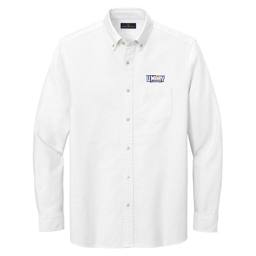  Brooks Brothers Mens White Casual Oxford Cloth Shirt - U Mary Marauders