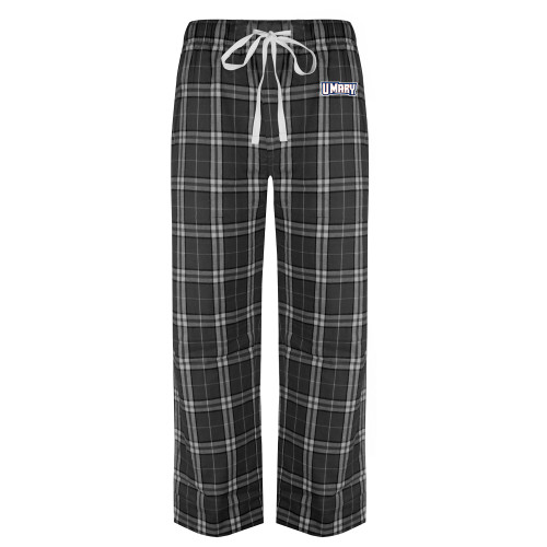  Black/Grey Flannel Pajama Pant - U Mary