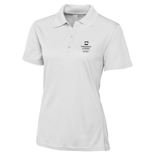  C&B Womens White Clique Ice Pique Polo - Admissions
