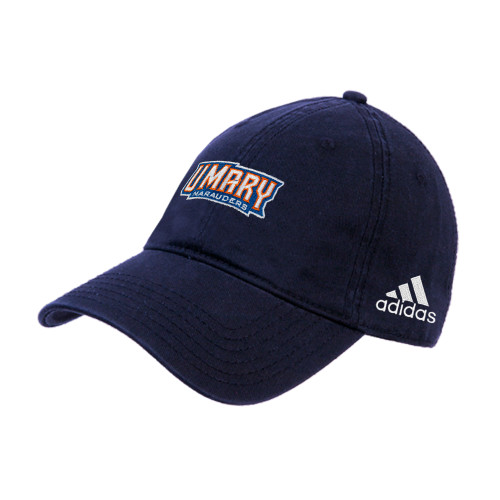  Adidas Navy Adjustable Washed Slouch - U Mary Marauders