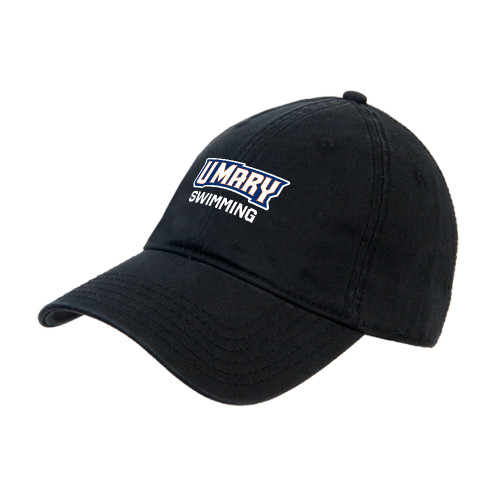  Black Unstructured Adjustable Low Profile Hat - Umary Swimming