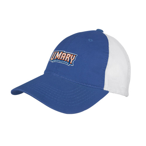  Royal/White Mesh Back Unstructured Low Profile Hat - U Mary Marauders