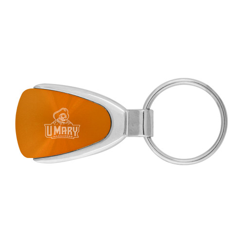  Orange Teardrop Key Holder - Primary Athletics Mark Engraved