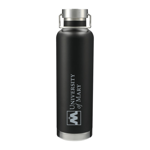 Thor Copper Vacuum Insulated Black Bottle 32oz - University Mark Engraved