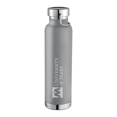  Thor Copper Vacuum Insulated Grey Bottle 22oz - University Mark Engraved