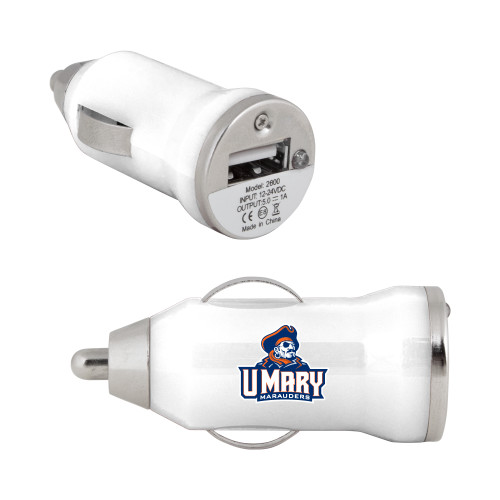  On the Go White Car Charger - Primary Athletics Mark