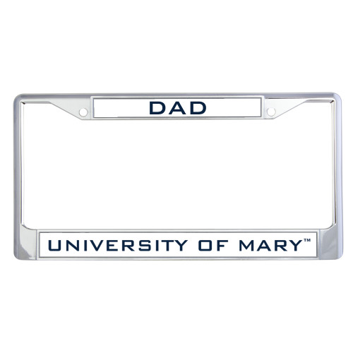  Dad Metal License Plate Frame in Chrome - Dad