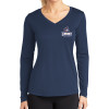 Thumbnail image for  Womens Navy Performance Long Sleeve V Neck Shirt
