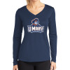 Thumbnail image for  Womens Navy Performance Long Sleeve V Neck Shirt