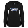 Thumbnail image for  ENZA Womens Black V Notch Raw Edge Fleece Hoodie