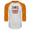 Thumbnail image for  White/Orange Raglan Baseball T Shirt