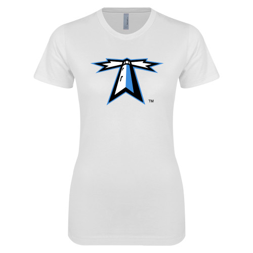  Next Level Womens White Boyfriend Tee - Lighthouse
