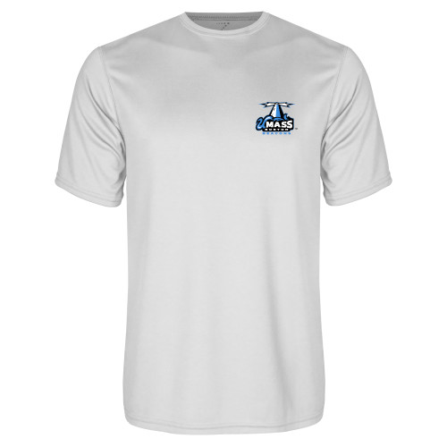 White Performance Tee - Primary Logo