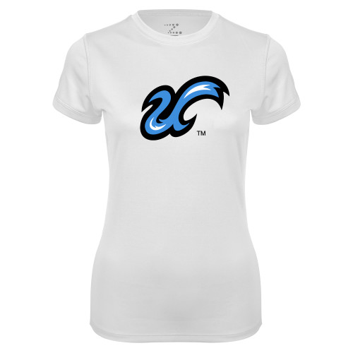  Womens White Performance Tee - The U